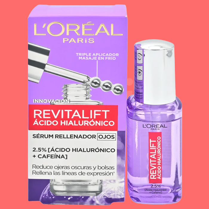 Loreal Revitalift Ojos Serum Frío 2.5% Ácido Hialurónico + Cafeína